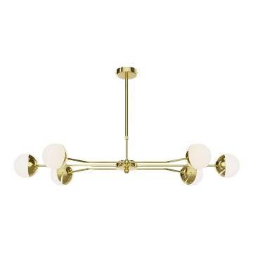 Jupiter 1980 - Lampadario a sospensione con supporto rigido TRENTO 6xG9/10W/230V oro