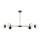 Jupiter 1981 - Lampadario a sospensione con supporto rigido TRENTO 6xG9/10W/230V nero/oro