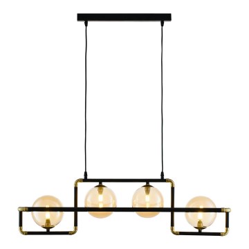 Jupiter 1983 - Lampadario a sospensione con filo ZAFRA 4xG9/10W/230V nero/beige