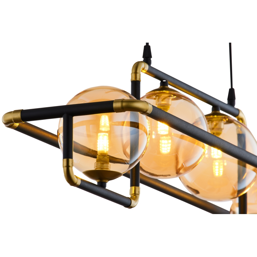 Jupiter 1983 - Lampadario a sospensione con filo ZAFRA 4xG9/10W/230V nero/beige