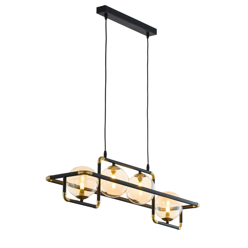 Jupiter 1983 - Lampadario a sospensione con filo ZAFRA 4xG9/10W/230V nero/beige