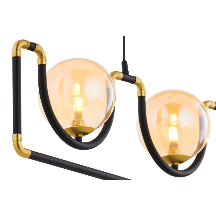Jupiter 1989 - Suspension filaire HANZA 3xG9/10W/230V noir/doré/beige