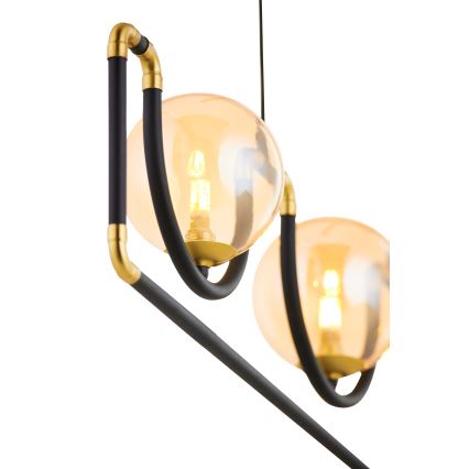 Jupiter 1989 - Suspension filaire HANZA 3xG9/10W/230V noir/doré/beige
