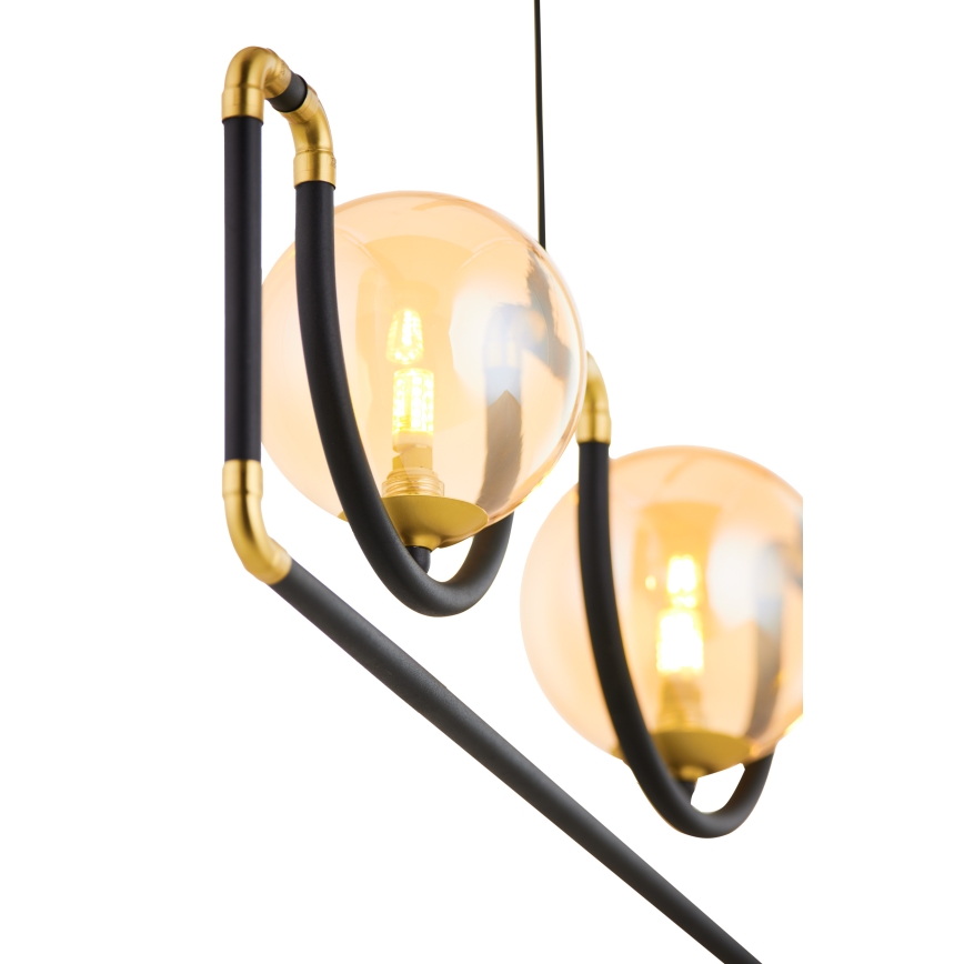 Jupiter 1989 - Suspension filaire HANZA 3xG9/10W/230V noir/doré/beige