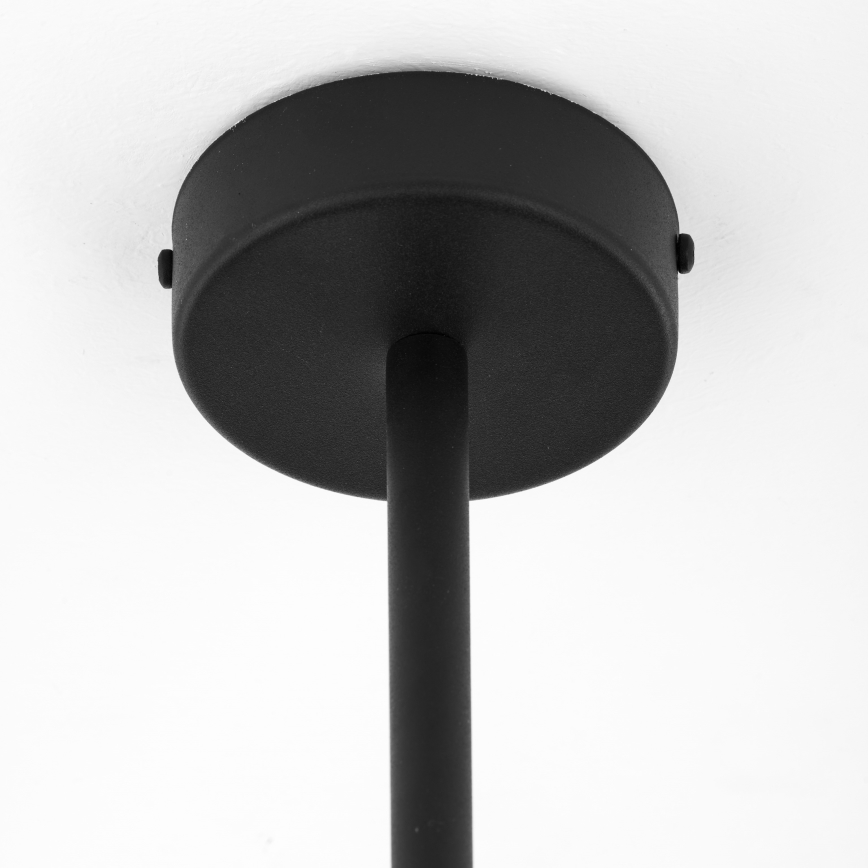 Jupiter 1996 - Lampadario a sospensione con supporto rigido MOKA 4xGU10/10W/230V + 4xG9/10W/230V nero/limpido