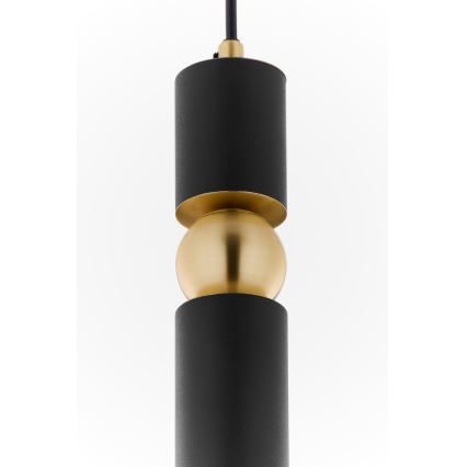 Jupiter 2003 - Hängeleuchte an Schnur ALAS 1xGU10/10W/230V schwarz/golden
