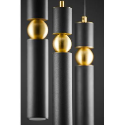 Jupiter 2004 - Lampadario a sospensione con filo ALAS 3xGU10/10W/230V nero/oro