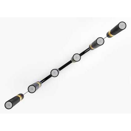 Jupiter 2005 - Lampadario a sospensione con filo ALAS 6xGU10/10W/230V nero/oro