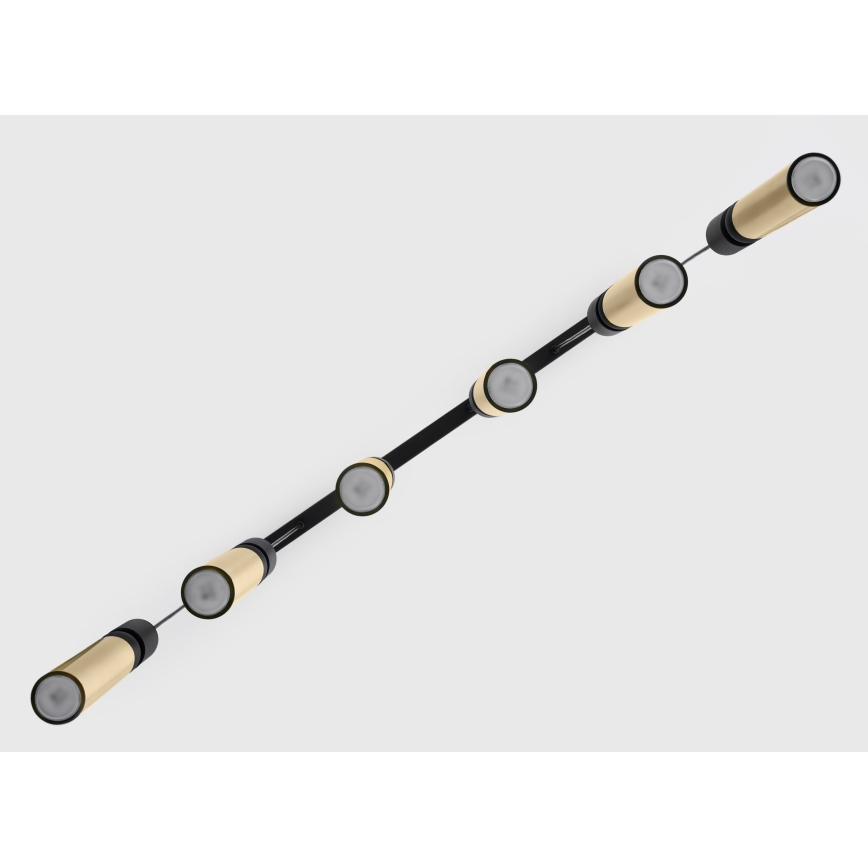 Jupiter 2008 - Hängeleuchte an Schnur ALAS 6xGU10/10W/230V golden/schwarz