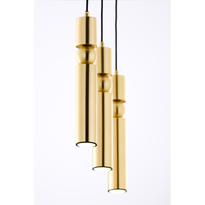 Jupiter 2010 - Hängeleuchte an Schnur ALAS 3xGU10/10W/230V golden