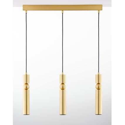 Jupiter 2010 - Hängeleuchte an Schnur ALAS 3xGU10/10W/230V golden