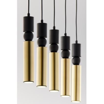 Jupiter 2012 - Suspension filaire ALAS 5xGU10/10W/230V noir/doré