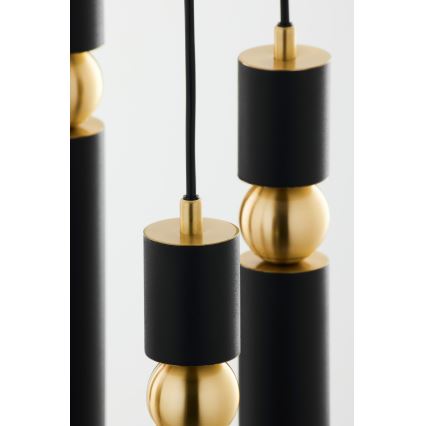 Jupiter 2014 - Hängeleuchte an Schnur ALAS 5xGU10/10W/230V schwarz/golden