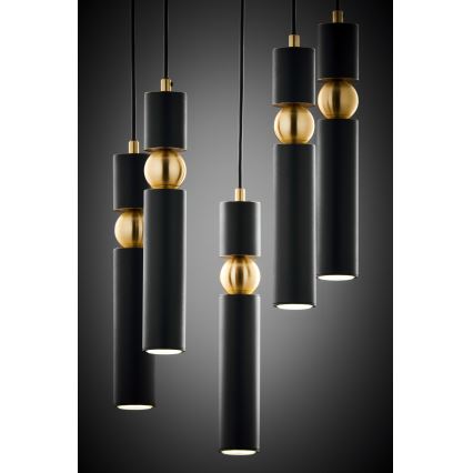 Jupiter 2014 - Lampadario a sospensione con filo ALAS 5xGU10/10W/230V nero/oro