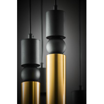 Jupiter 2018 - Lampadario a sospensione con filo ALAS 7xGU10/10W/230V oro/nero