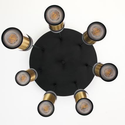 Jupiter 2018 - Lampadario a sospensione con filo ALAS 7xGU10/10W/230V oro/nero