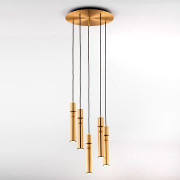 Jupiter 2020 - Hängeleuchte an Schnur ALAS 5xGU10/10W/230V golden