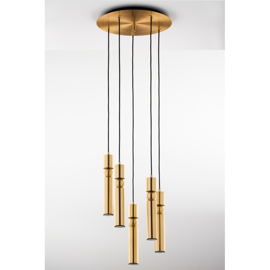 Jupiter 2020 - Lampadario a sospensione con filo ALAS 5xGU10/10W/230V oro