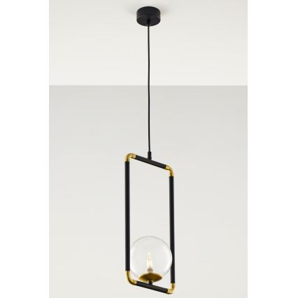 Jupiter 2023 - Lampadario a sospensione con filo ZAFRA 1xG9/10W/230V nero/oro/limpido