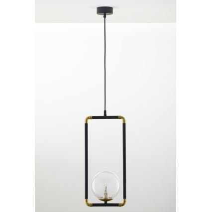 Jupiter 2023 - Lampadario a sospensione con filo ZAFRA 1xG9/10W/230V nero/oro/limpido