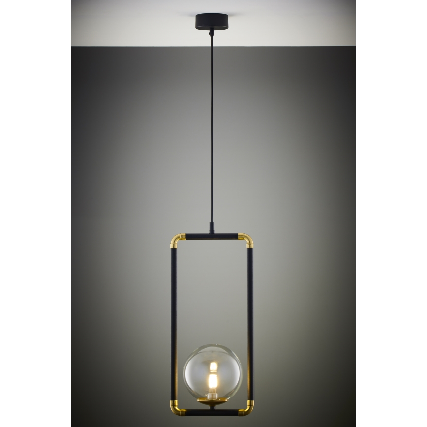 Jupiter 2023 - Lampadario a sospensione con filo ZAFRA 1xG9/10W/230V nero/oro/limpido