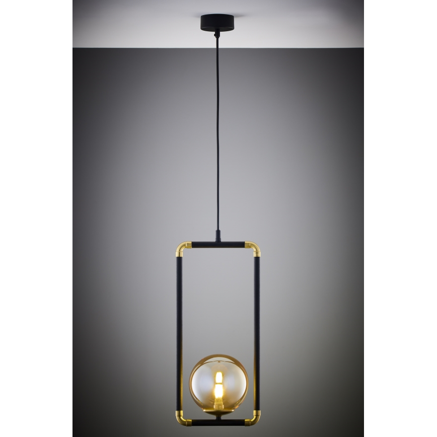 Jupiter 2024 - Hängeleuchte an Schnur ZAFRA 1xG9/10W/230V schwarz/golden/beige