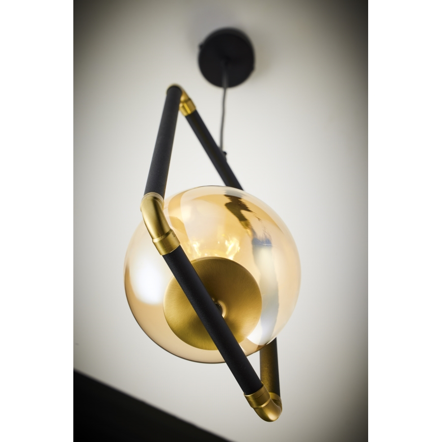 Jupiter 2024 - Lampadario a sospensione con filo ZAFRA 1xG9/10W/230V nero/oro/beige