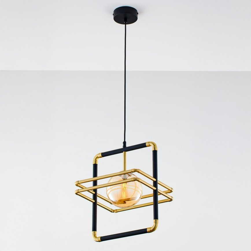 Jupiter 2025 - Lampadario a sospensione con filo FIORI 1xG9/10W/230V nero/oro/beige