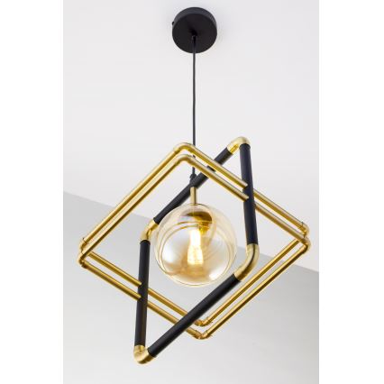 Jupiter 2025 - Lampadario a sospensione con filo FIORI 1xG9/10W/230V nero/oro/beige