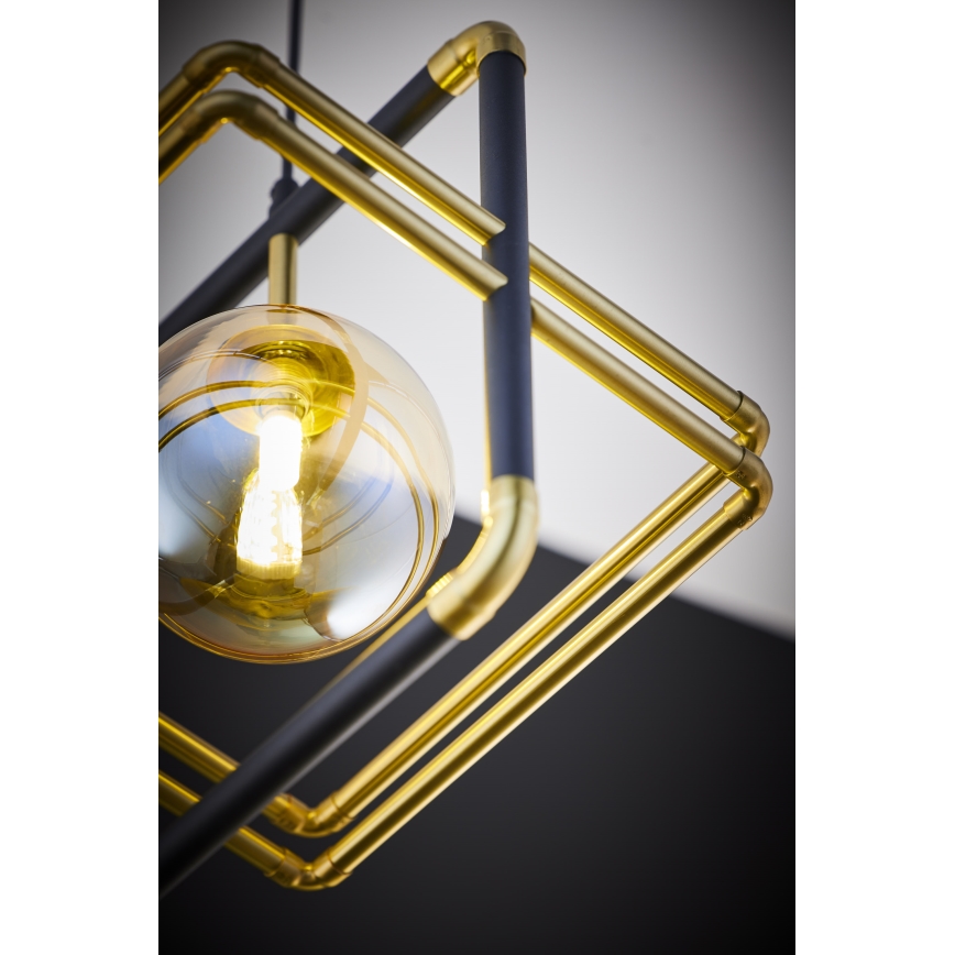 Jupiter 2025 - Lampadario a sospensione con filo FIORI 1xG9/10W/230V nero/oro/beige