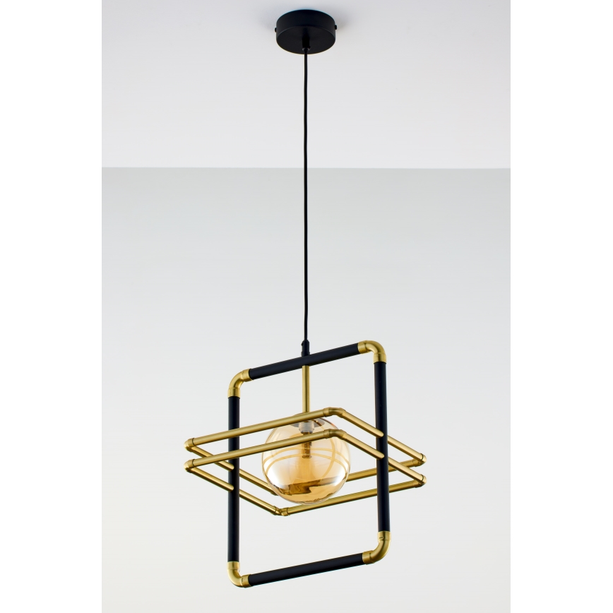 Jupiter 2025 - Lampadario a sospensione con filo FIORI 1xG9/10W/230V nero/oro/beige