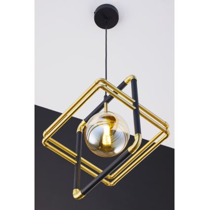 Jupiter 2025 - Lampadario a sospensione con filo FIORI 1xG9/10W/230V nero/oro/beige