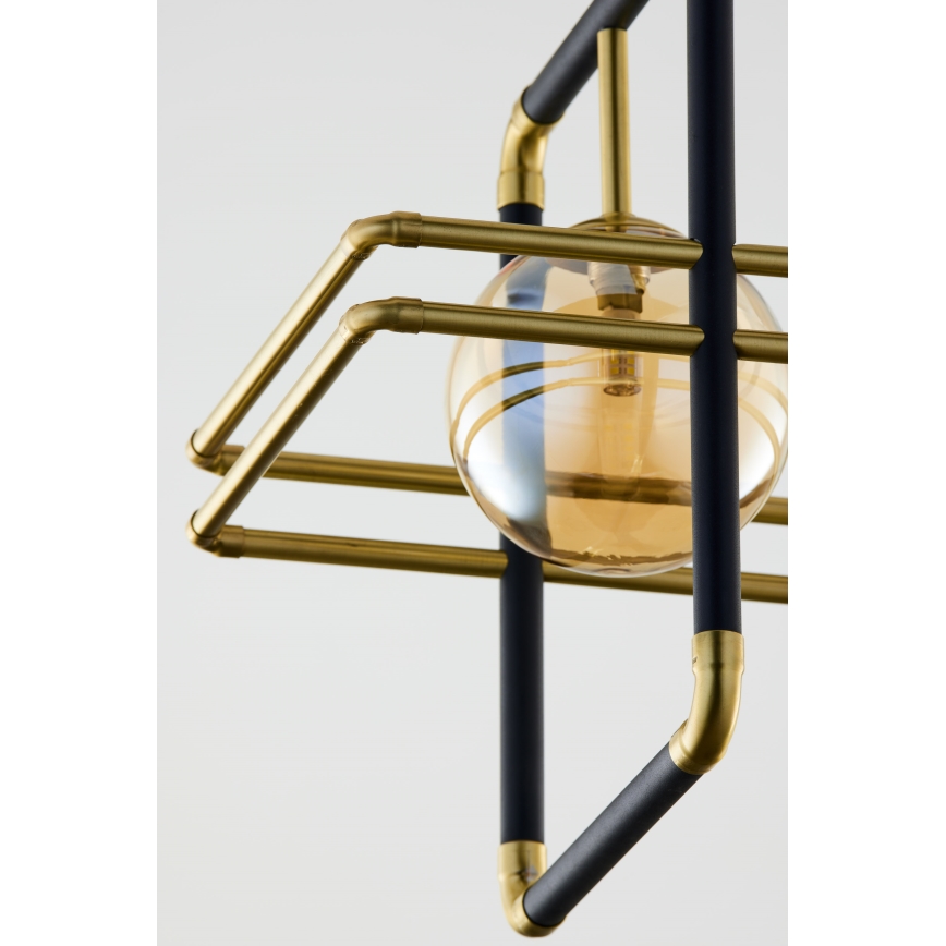 Jupiter 2025 - Lampadario a sospensione con filo FIORI 1xG9/10W/230V nero/oro/beige