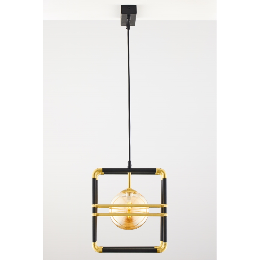 Jupiter 2026 - Lampadario a sospensione con filo FIORI 2xG9/10W/230V nero/oro/beige