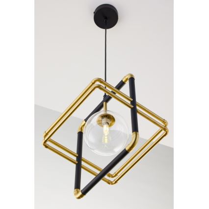 Jupiter 2028 - Suspension filaire FIORI 1xG9/10W/230V noir/doré/transparent