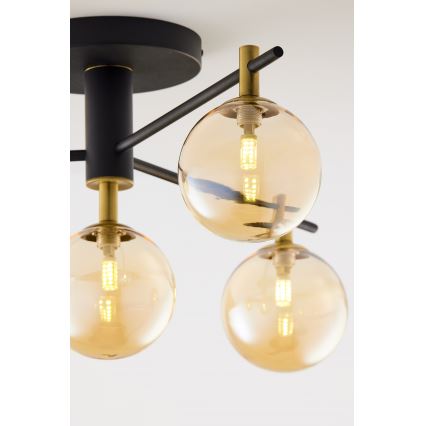 Jupiter 2031 - Aufbauleuchte FIGARO 4xG9/10W/230V schwarz/golden/beige