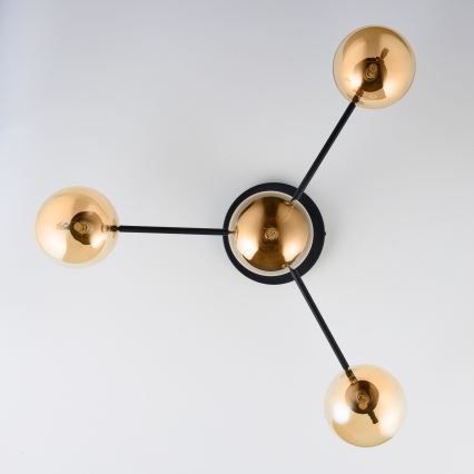 Jupiter 2031 - Lampadario a plafone FIGARO 4xG9/10W/230V nero/oro/beige
