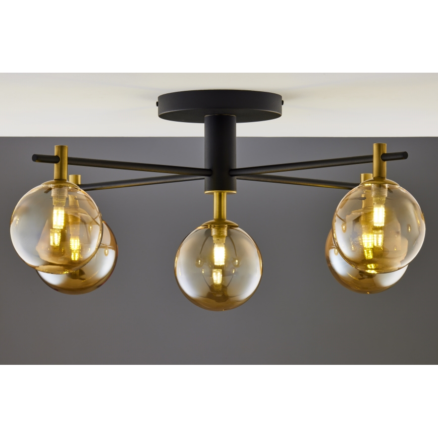 Jupiter 2032 - Aufbauleuchte FIGARO 5xG9/10W/230V schwarz/golden/beige