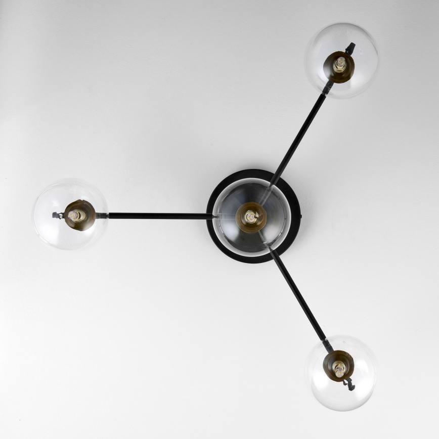 Jupiter 2034 - Lampadario a plafone FIGARO 4xG9/10W/230V nero/oro/beige/limpido