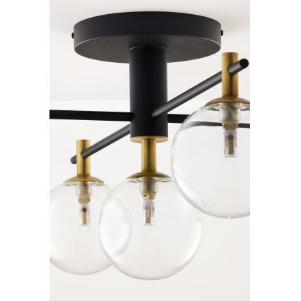 Jupiter 2035 - Aufbauleuchte FIGARO 5xG9/10W/230V schwarz/golden/beige/klar