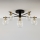 Jupiter 2036 - Plafonnier FIGARO 6xG9/10W/230V noir/doré/beige/transparent