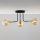 Jupiter 2037 - Lampadario a sospensione con supporto rigido BURANO 3xG9/10W/230V nero/oro/beige