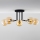 Jupiter 2038 - Lampadario a sospensione con supporto rigido BURANO 5xG9/10W/230V nero/oro/beige