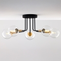 Jupiter 2040 - Deckenleuchte an Stange BURANO 5xG9/10W/230V schwarz/golden/klar