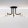 Jupiter 2040 - Lampadario a sospensione con supporto rigido BURANO 5xG9/10W/230V nero/oro/limpido