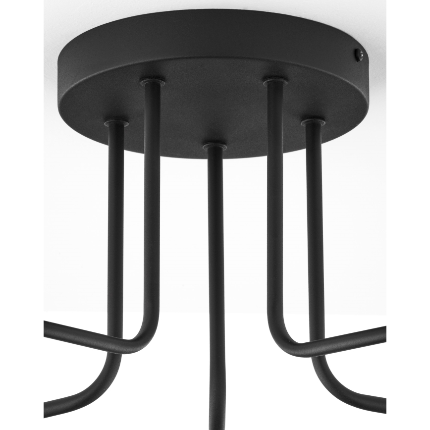 Jupiter 2040 - Lampadario a sospensione con supporto rigido BURANO 5xG9/10W/230V nero/oro/limpido