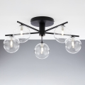 Jupiter 2046 - Lampadario a plafone PRATO 5xG9/10W/230V nero/limpido