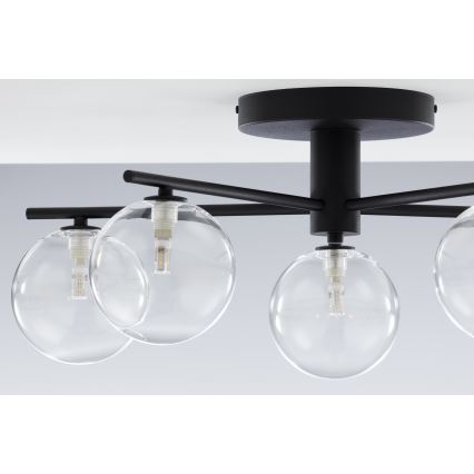 Jupiter 2046 - Lampadario a plafone PRATO 5xG9/10W/230V nero/limpido