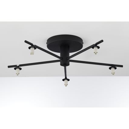 Jupiter 2046 - Lampadario a plafone PRATO 5xG9/10W/230V nero/limpido