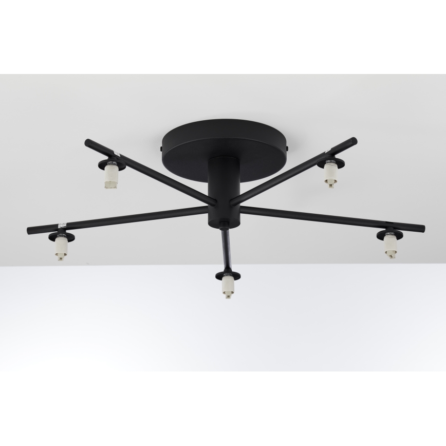 Jupiter 2046 - Lampadario a plafone PRATO 5xG9/10W/230V nero/limpido